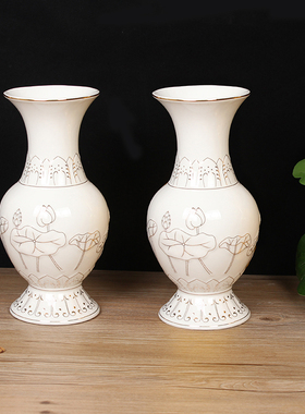 6寸8寸10寸12寸白色黄色陶瓷花瓶