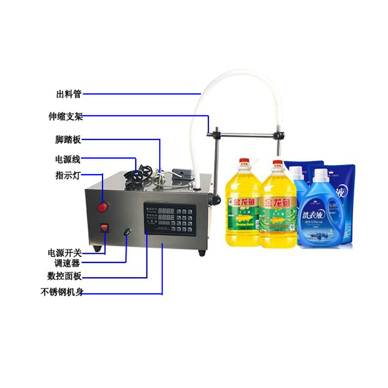 大流量液体灌装机洗衣液食用油白酒小型电动数控定量全自动分装机 - 图1