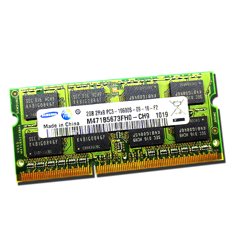 三星 DDR3 1333 2GB笔记本内存条1RX8 PC3-10600S M471B5773DHO-图1