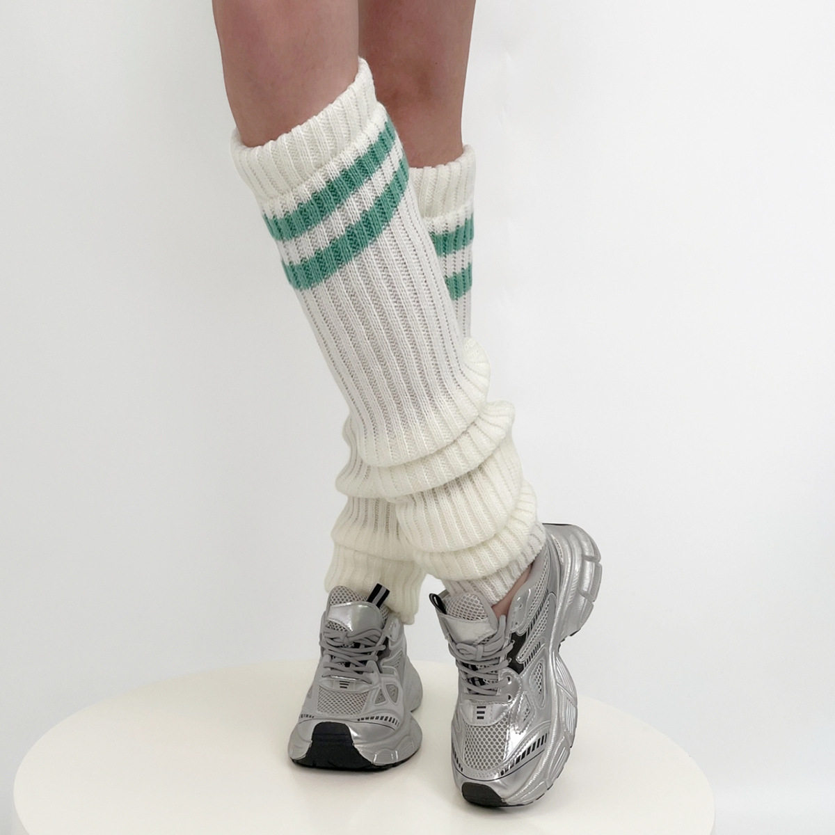 普拉提堆堆加厚保暖护膝瑜伽袜套女复古美式袜套撞色长筒健身袜套,淘宝优惠券,粉丝福利购,淘宝优惠卷