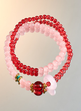 彩幻晶韵双圈手串女小众春夏手链