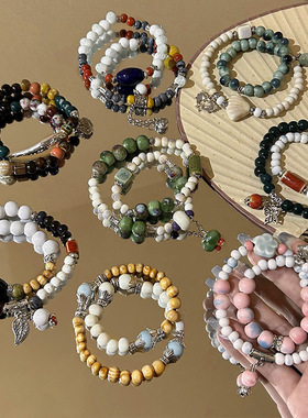 景德镇双圈陶瓷手链新中式手串