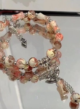 国风新中式竹节竹骨串珠手链女