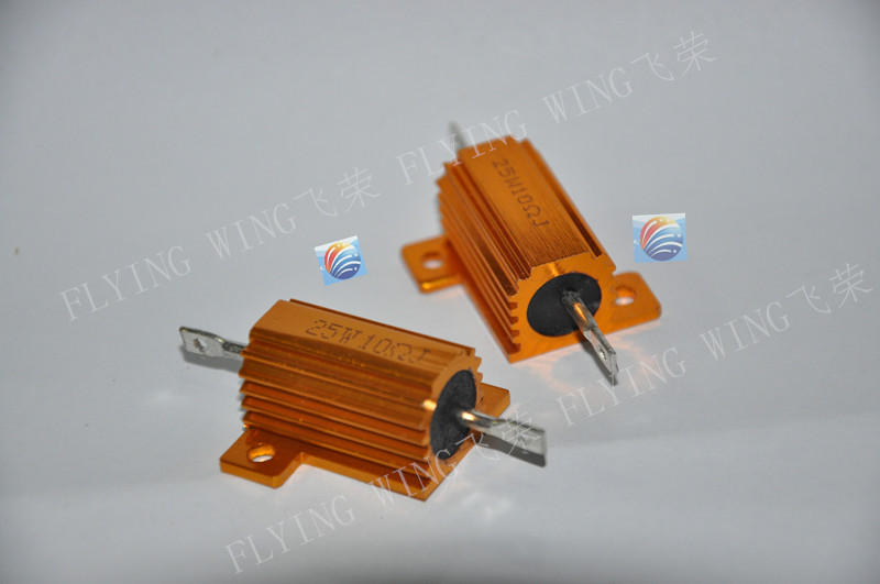 RX24-黄金铝壳电阻25W10RJ(10欧姆)散热性强 厂价热销中 - 图0