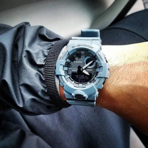 卡西欧手表Casio G-Shock雾霾蓝运动蓝牙防水男女腕表GBA800UC-2A - 图0
