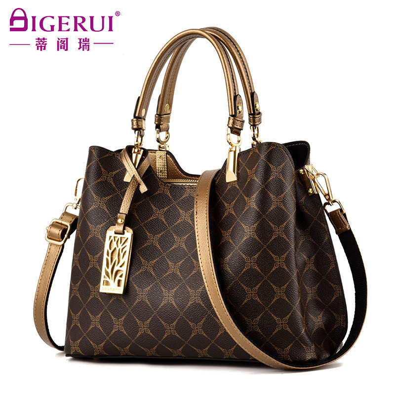 蒂阁瑞新款2020印花迷你女波士顿包 爱维尼箱包女士包袋