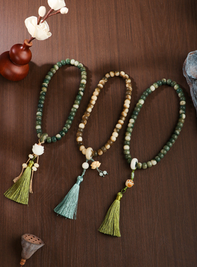 菩提根桶珠绕指柔双圈手持车挂