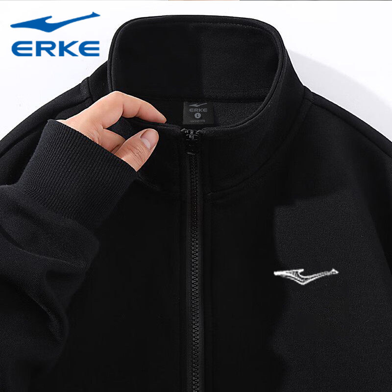 鸿星尔克外套男装2026新款春秋男士立领卫衣夹克旗舰店运动服上衣,淘宝优惠券,粉丝福利购,淘宝优惠卷