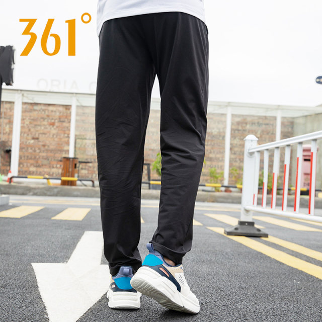 Breathable black sweatpants 361 degrees official flagship store