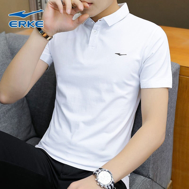 鸿星尔克短袖t桖男款夏季polo衫 嘉梦特运动运动T恤