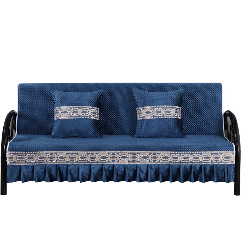 折叠沙发套罩通用无扶手简易沙发床万能垫子四季高档型1.5/1.8 - 图3