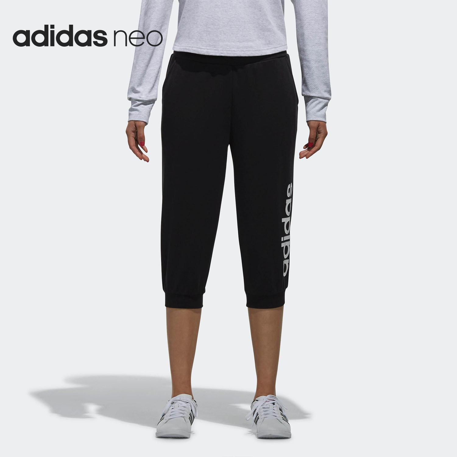 Adidas/阿迪达斯正品W CE 3/4 TP Q2 夏季女子舒适运动长裤CV9207 - 图0