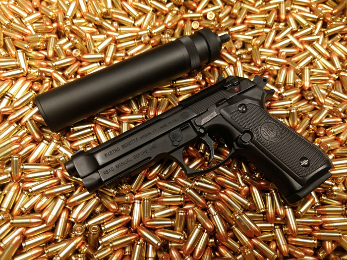 1:2.05合金帝国抛壳枪模型金属合金BERETTA M92A1可拆卸不可发射-图1