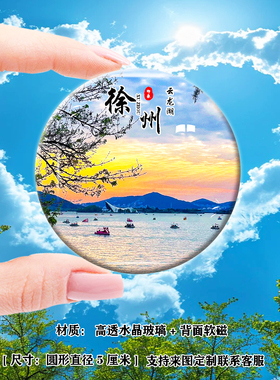 Y江苏徐州城市景点冰箱贴宝莲寺云龙湖文庙街区回龙窝纪念品定制