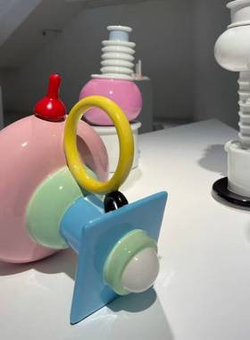 【官方授权】意大利Memphis陶瓷茶壶Colorado创意陶瓷茶壶摆件