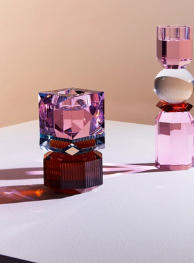 【官方授权】丹麦Reflections Dakota烛台切割水晶玻璃烛台礼物