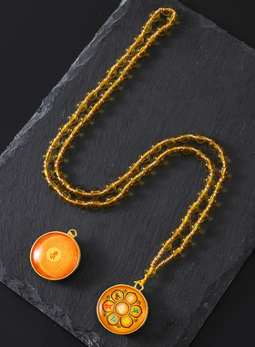 毛衣链楞严咒吊坠项链