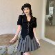 Plus size ຂອງແມ່ຍິງໄຂມັນ mm slimming ເສື້ອຍືດສາຍບ່າຂວາ
