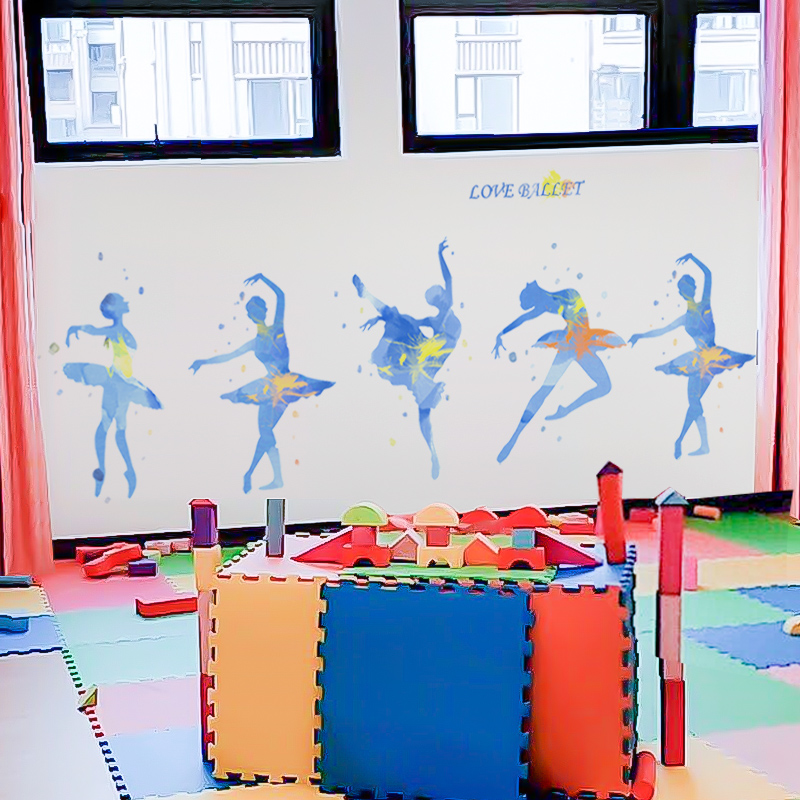 芭蕾舞艺术墙贴创意背景墙装饰画画舞蹈教室布置练功房墙贴纸自粘 - 图3