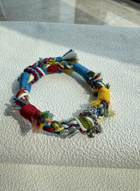 藏式手绳手链搭配粗线编织diy招财文玩饰品佛珠手串原创一物一拍