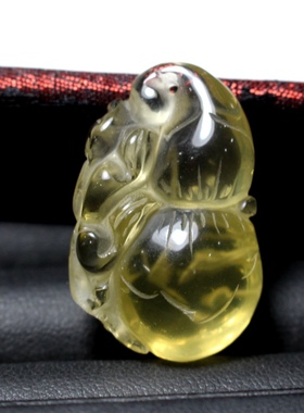 天然黄水晶葫芦貔貅吊坠男士招财貔貅福禄项链挂件女饰品情侣礼物