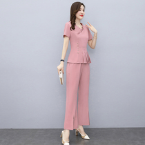 Reduced Age Fashion Suit Summer Dress 2022 New Woman Cashew Temperament Name Yuan Light Cooked Wind Casual Pants Two Sets Tide