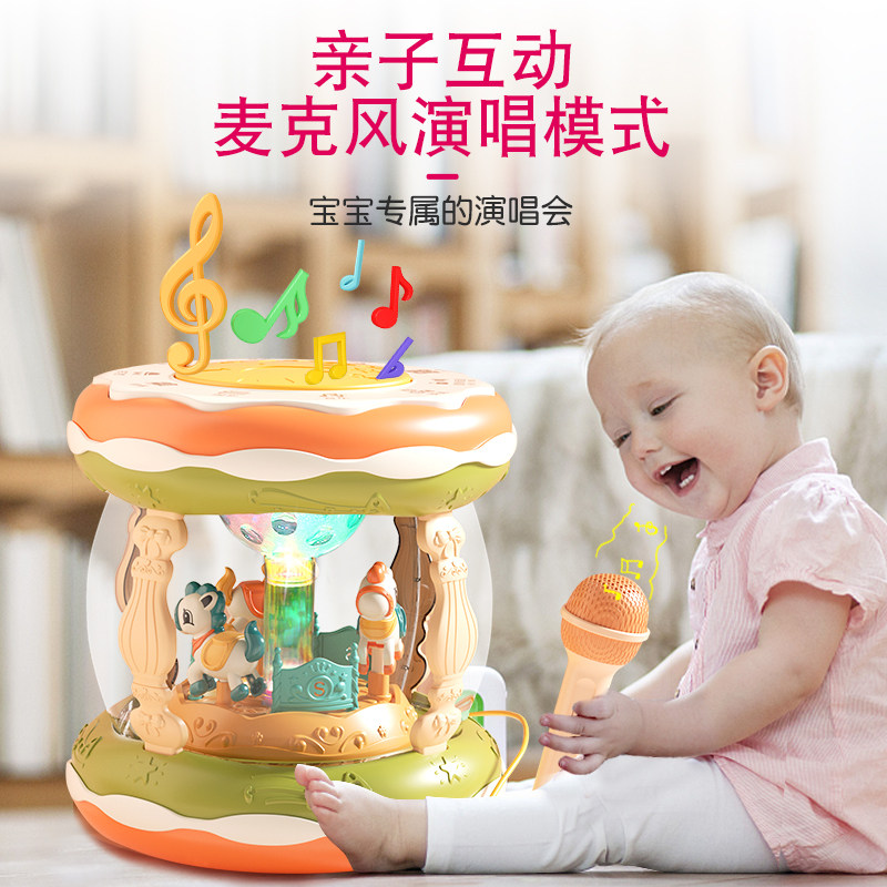 宝宝音乐早教益智1岁0一3拍拍鼓 贝趣母婴电动手拍鼓