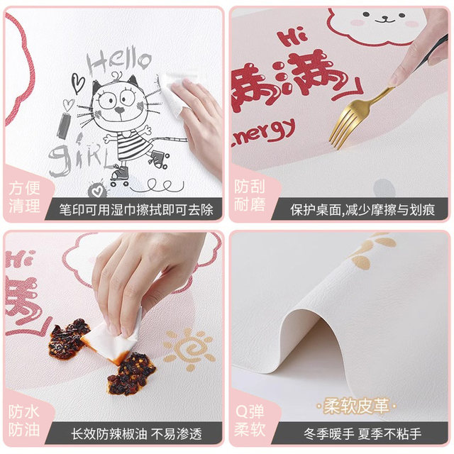 Girls desk mat ins style pink atmosphere tablecloth student room study table protective mat disposable mat