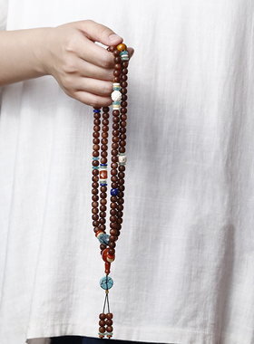 福果地绿松石星月菩提108颗情侣