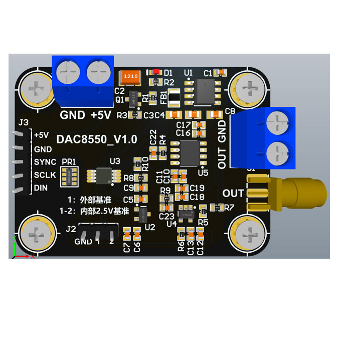 DAC8550模块高精度16位单路电压输出数模转换器DAC模块可正负输出 - 图2
