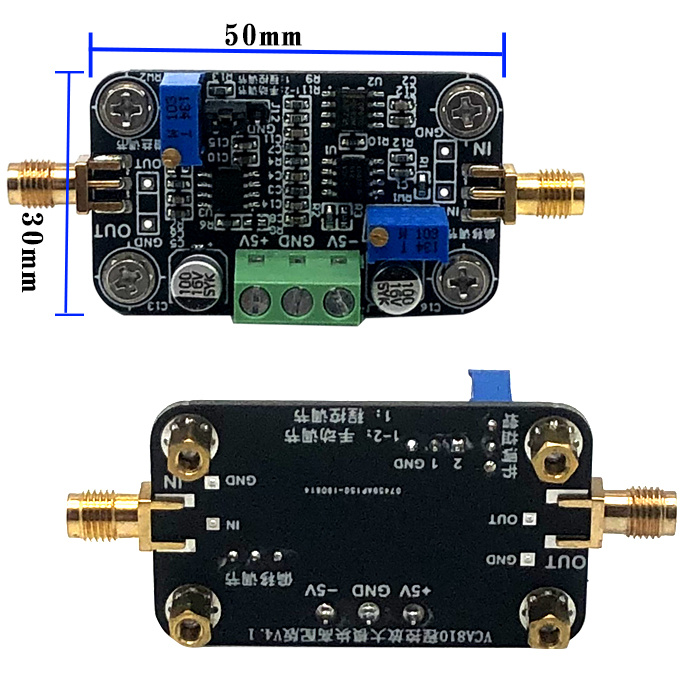 VCA810程控放大器模块（高配版V3） VCA 增益80dB 可手/自动调节 - 图2