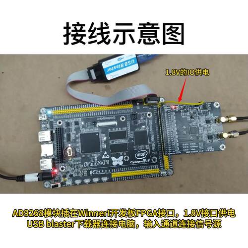 AD9268模块高速ADC 125M采样速率16位 模数转换器 FPGA开发板配套 - 图2