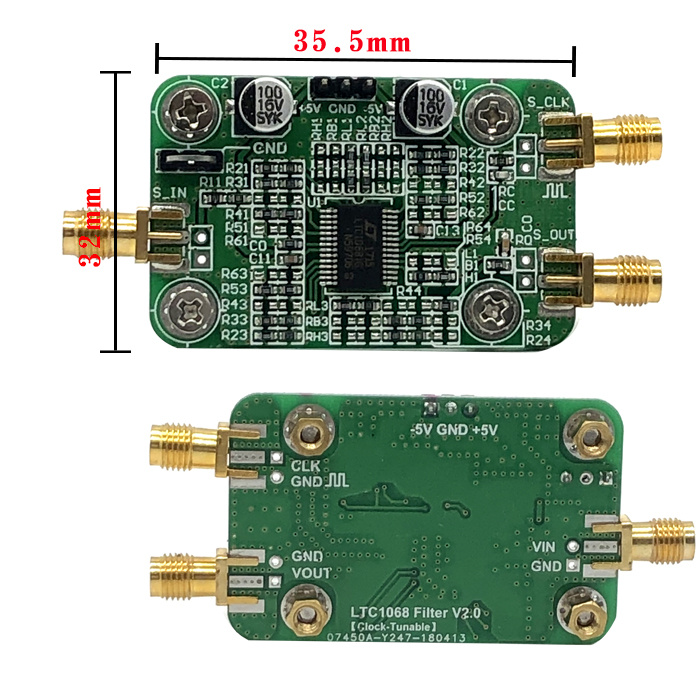 LTC1068模块 程控滤波器 8阶低通 窄带带通滤波器 开关电容滤波器 - 图2