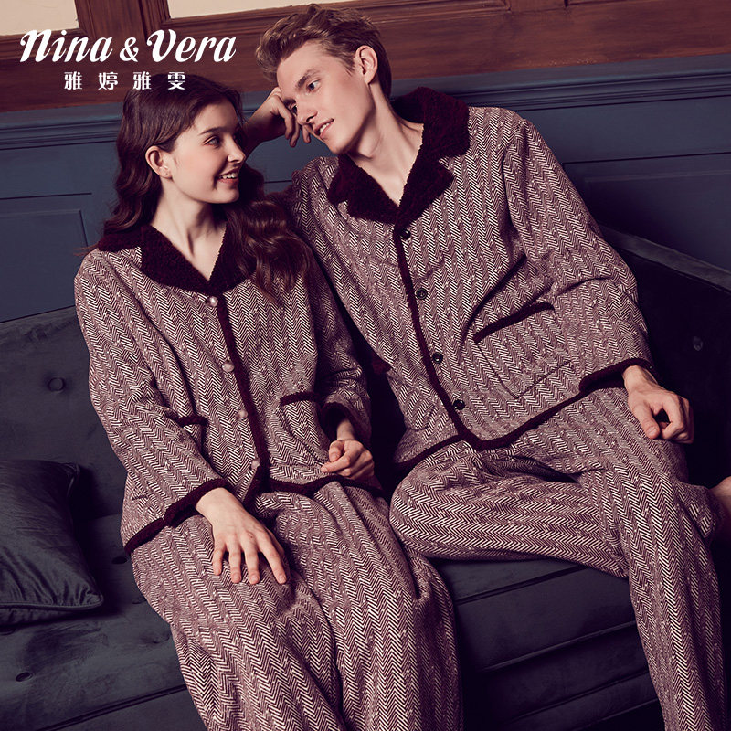 雅婷雅雯睡衣女冬天妈妈睡衣女冬加厚男士睡衣秋冬情侣睡衣加绒,淘宝优惠券,粉丝福利购,淘宝优惠卷