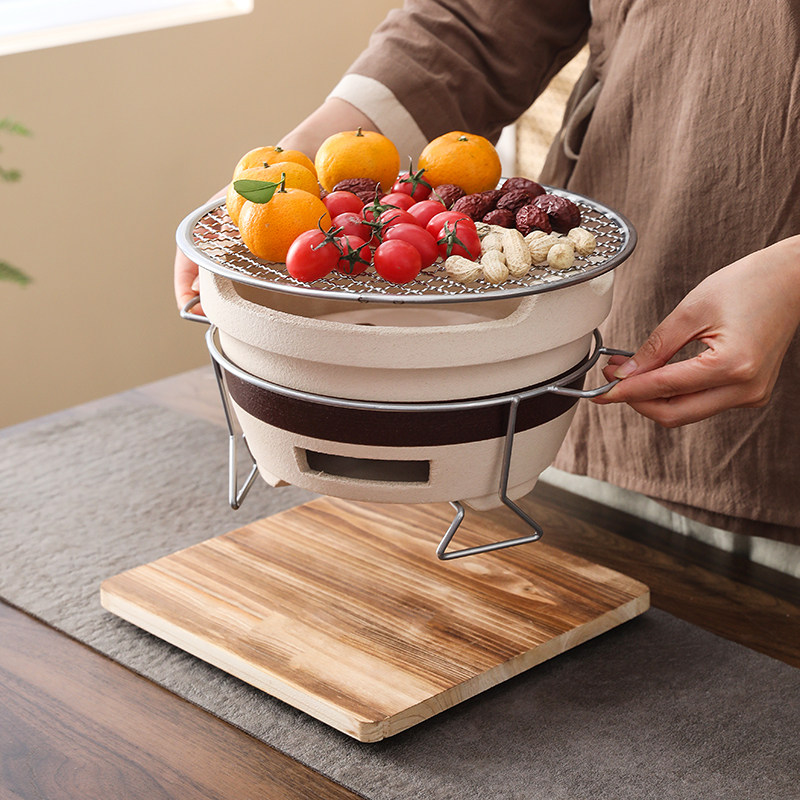 围炉煮茶侧把罐罐壶陶土器具室内家用烧烤炉户外打边炉老式炭炉子,淘宝优惠券,粉丝福利购,淘宝优惠卷