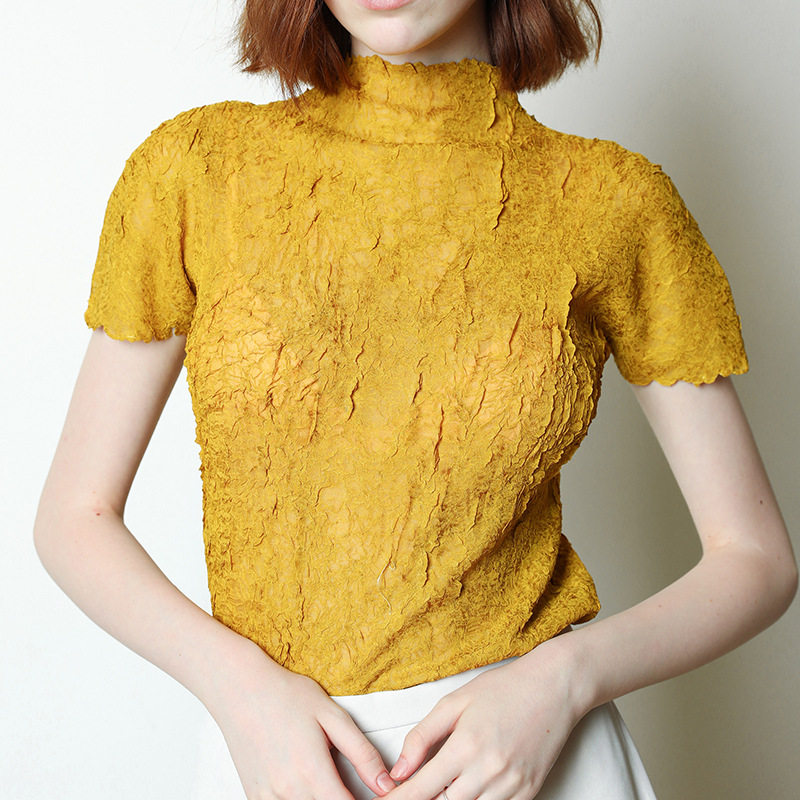 气质高领短袖2020春夏简约打底衫 fonrityT恤