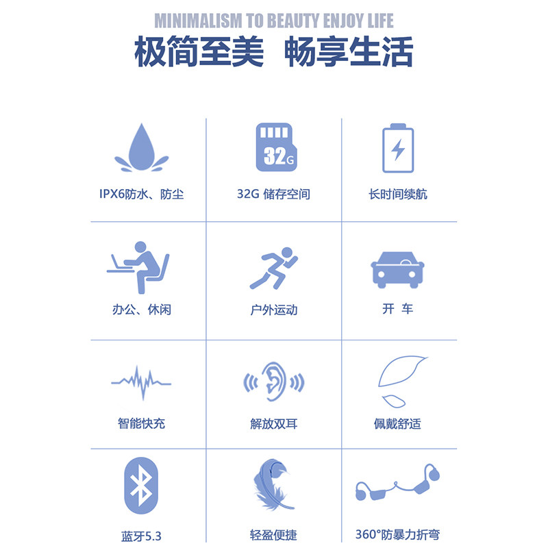 ddj正品索尼骨传导挂耳式新款耳机 博通四海数码蓝牙耳机