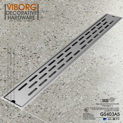 香港域堡304不锈钢浴室防臭地漏长条形淋浴房地漏卫生间隐形排水 虎窝淘