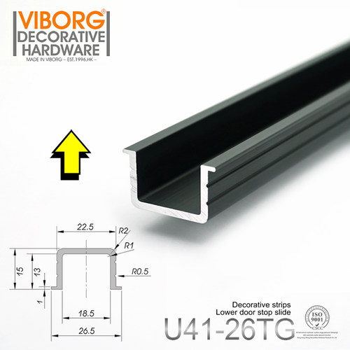 VIBORG 木门移门推拉门专配吊滑门下止摆器轨道轨道吊轮隐形滑轨 - 图2