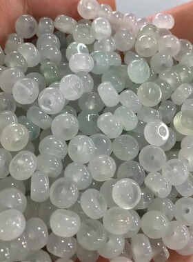 diy翡翠冰种a货手串挂件绳算盘珠