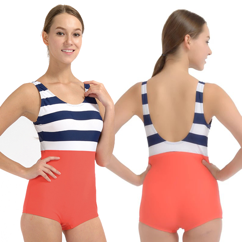 Conservative Yingfa Women's Flat Swimsuit with Chest Pad