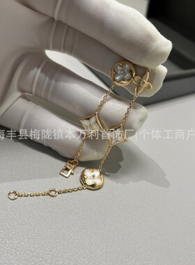 V金高版5花4花手链轻奢气质老花复古原创设计小香风轻奢手饰批发