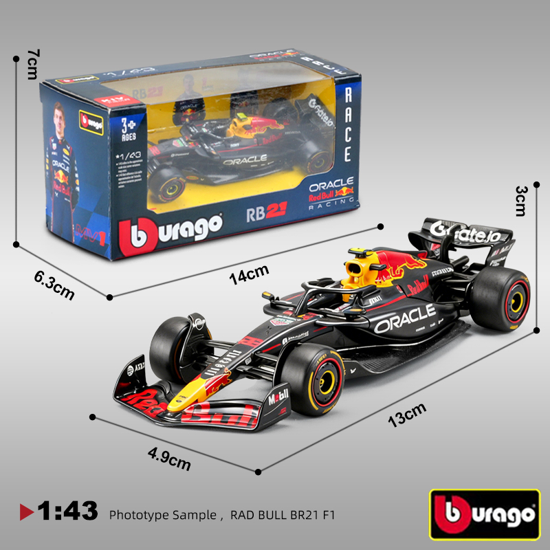 比美高1:43法拉利F1合金车模红牛RB21方程式赛车f1模型收藏摆件 - 图2