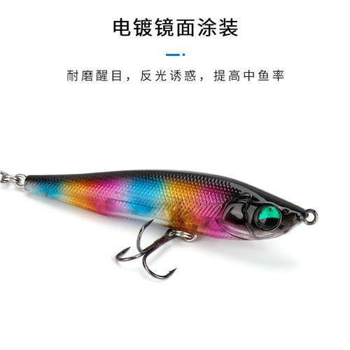 路亚假饵沉水铅笔浮水之字狗钓翘嘴鲈鱼鳜鱼路亚饵淡海水远投仿生 - 图2
