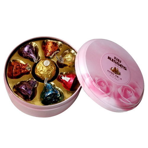 好时之吻kisses牛奶巧克力6粒10粒16粒铁盒结婚喜糖礼盒 不含拎袋 - 图2
