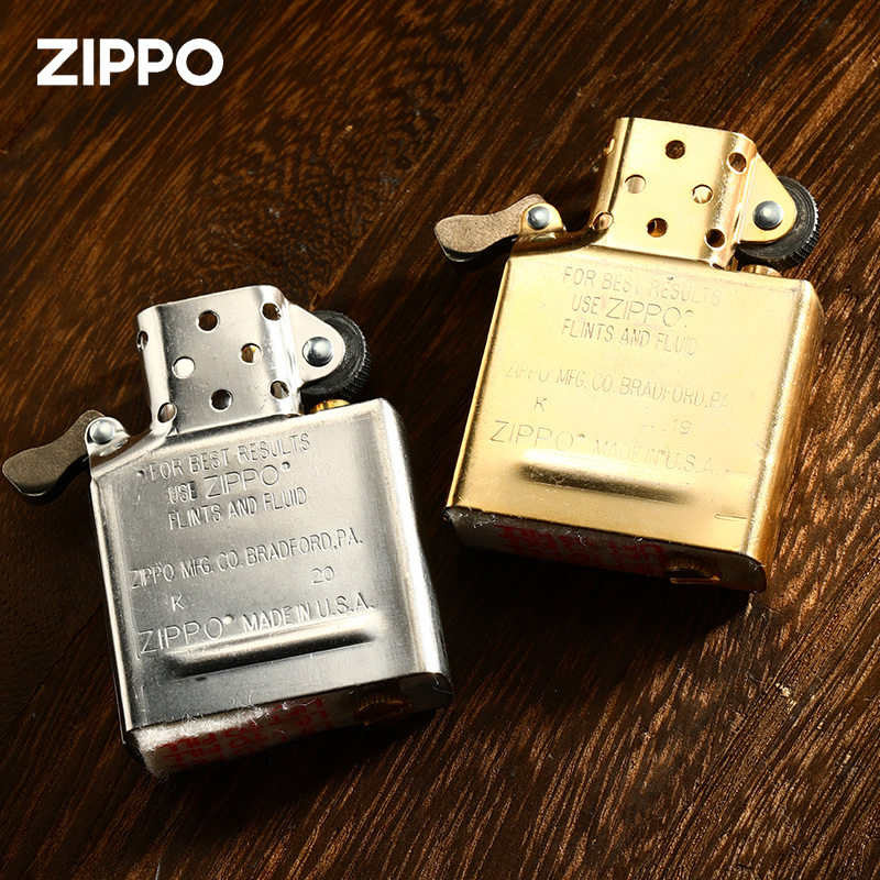 Zippo打火机内胆zppo原装正版棉芯煤油火石通用zipoo官方正品配件 - 图0