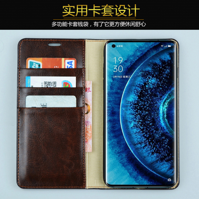 适用华为畅享70/60pro手机壳荣耀畅玩60Plus真皮翻盖50plus皮套插卡30/Pro牛皮软壳40plus镜头全包防摔保护套