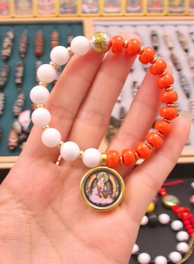 星月凤眼金刚菩提绿松沉香链手串