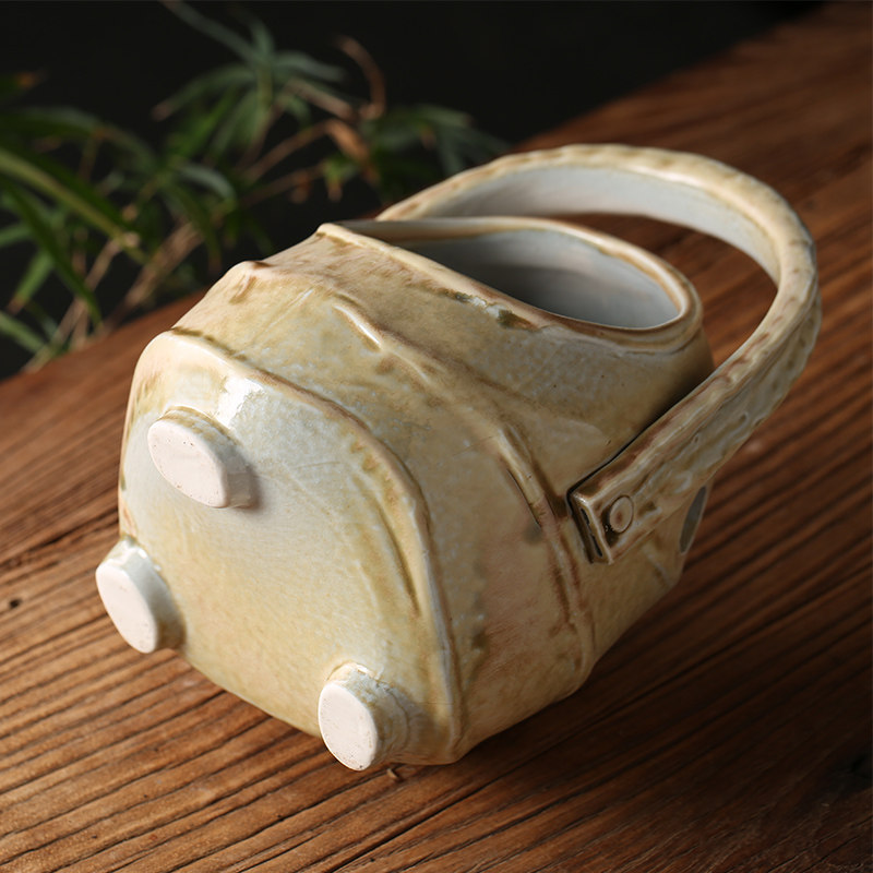 煮茶炭核桃炭橄榄乌榄炭枣炭提梁盛炭容器日式回流陶瓷复古装炭器,淘宝优惠券,粉丝福利购,淘宝优惠卷