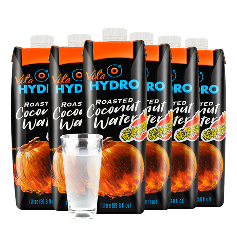 海卓hydro碳烤1l*6瓶越南椰子水 意满强食品纯果蔬汁